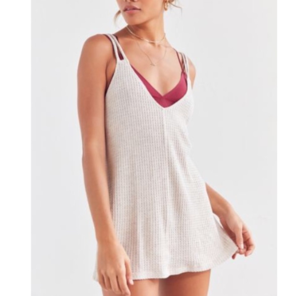 Silence NoiseWaffle Knit strappy back tank top